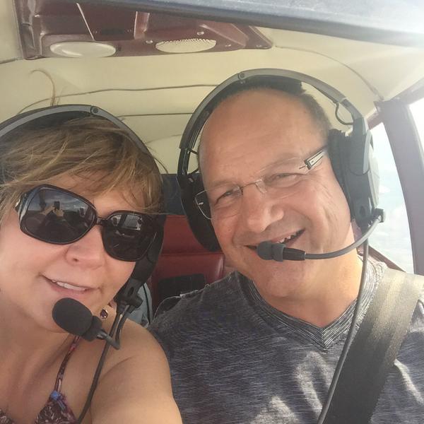 This is a photo of the victims of this tragedy, Michaeal and Christina Apfelbaum, that was taken inside the accident aircraft, N36HT.