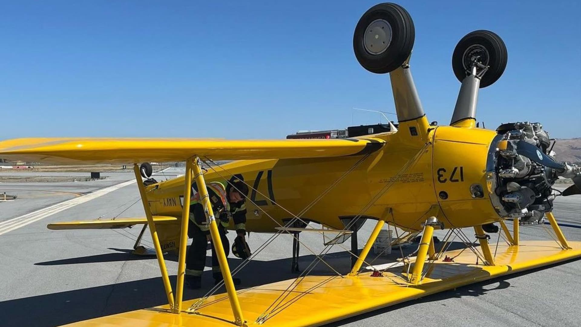 Stearman B75N1 N54173 Ground Loop on July 18, 2024 in Hollister