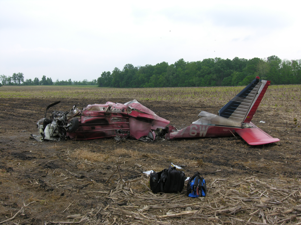PIPER PA28 accident investigation - Hillsboro, OH