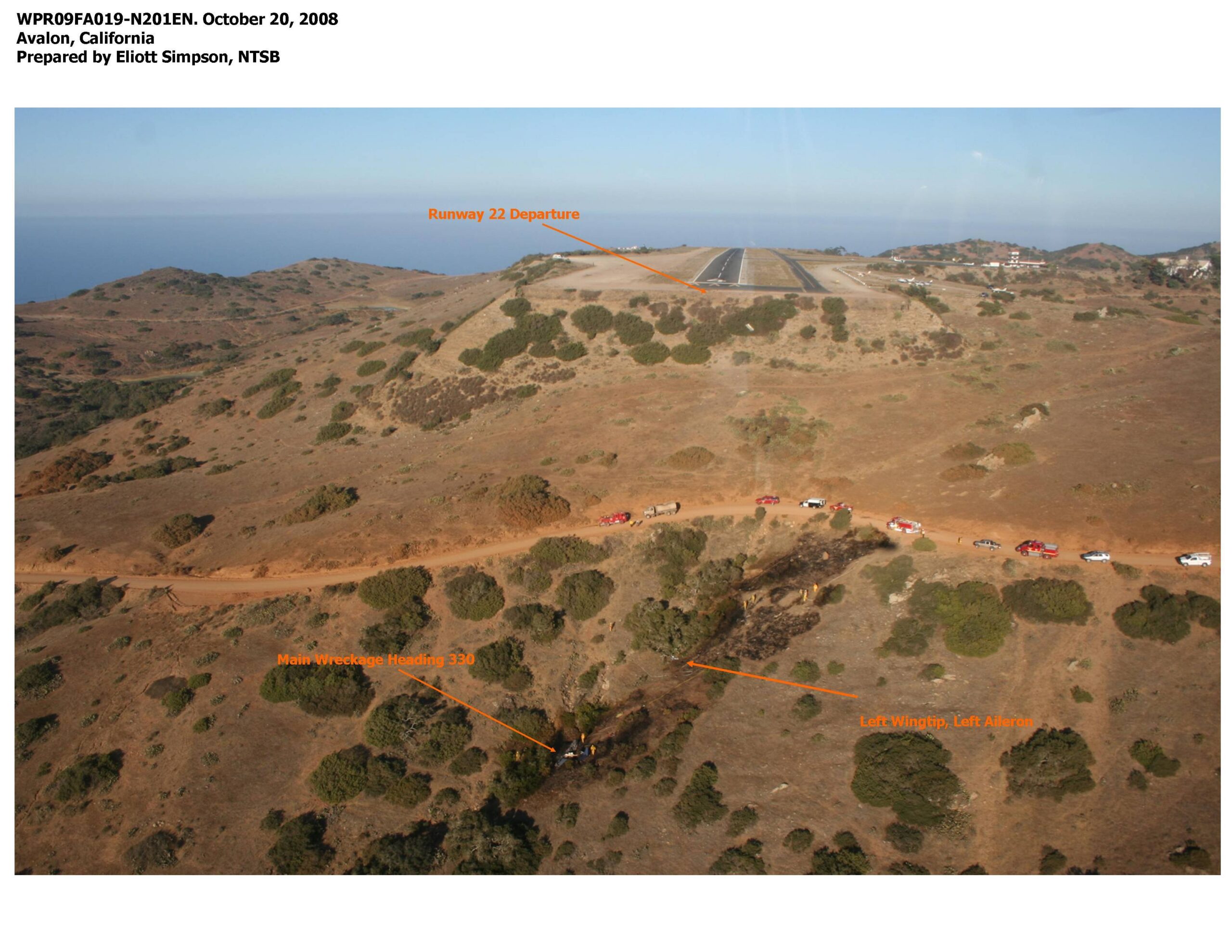 MOONEY M20J accident investigation - Avalon, CA