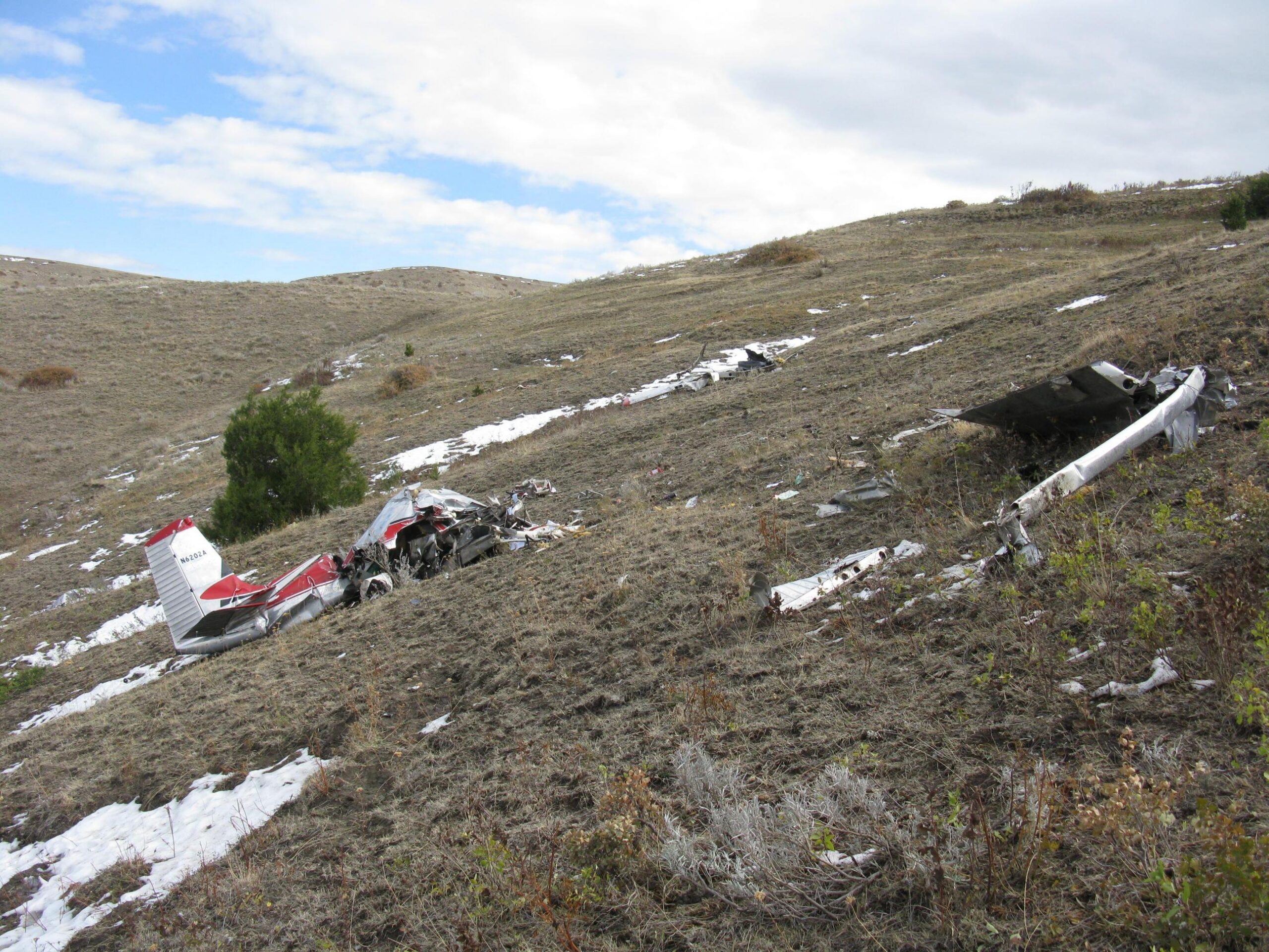 CESSNA 182 accident investigation - Pryor, MT